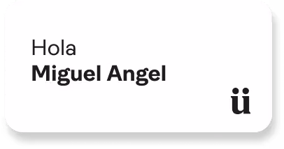 Mensaje de bienvenida personalizado para el usuario en la plataforma de Mandü